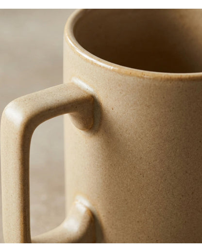 Ympxj Square Handle Ceramic Water Cup 15 oz Oat - Detail view