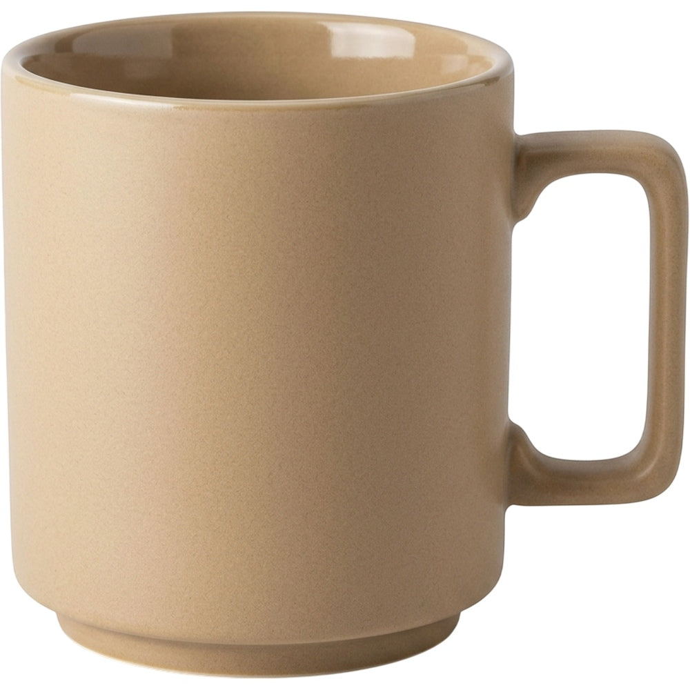 Ympxj Square Handle Ceramic Water Cup 15 oz Oat - Product view