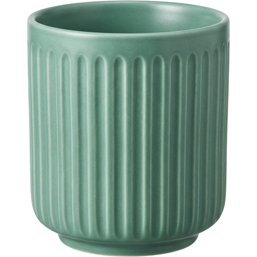Ympxj Vertical Fluted Handleless Ceramic Water Cup 13 oz Sea Glass - Product view