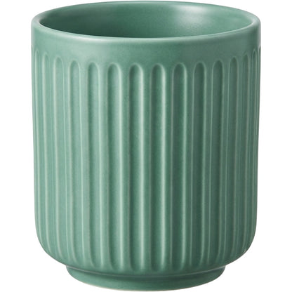 Ympxj Vertical Fluted Handleless Ceramic Water Cup 13 oz Sea Glass - Product view